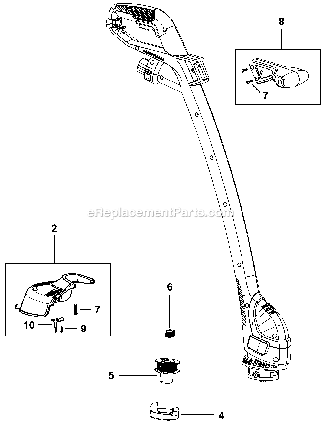Black and Decker GL360-B2 (Type 1) 350w Light Duty String Tr Power Tool Page A Diagram